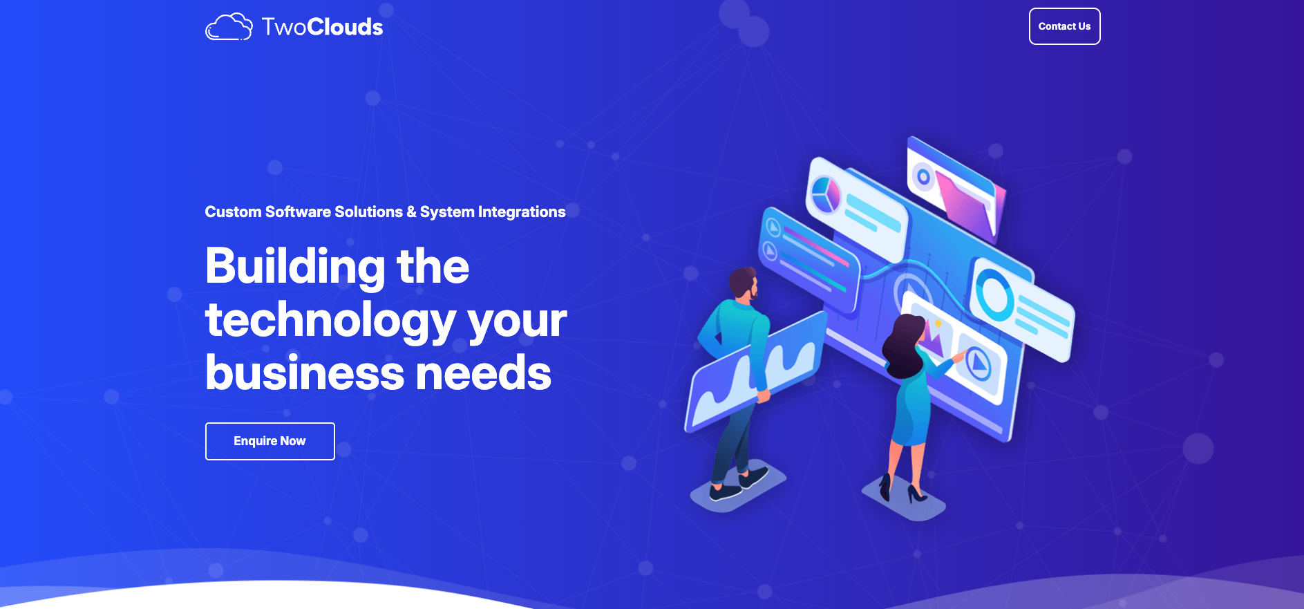 Two Clouds Software Development website screenshot